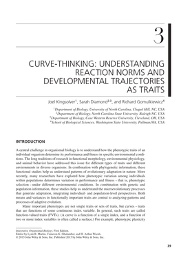 Understanding Reaction Norms and Developmental Trajectories As Traits