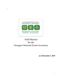 Field Manual for the Georgian National Forest Inventory