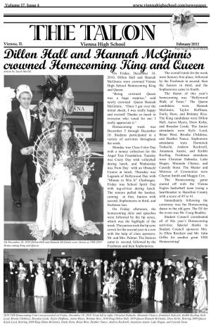 Dillon Hall and Hannah Mcginnis Crowned Homecoming King And
