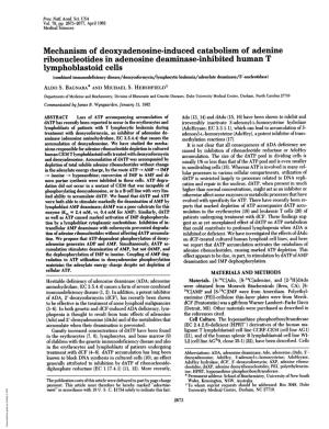 Mechanism of Deoxyadenosine-Induced