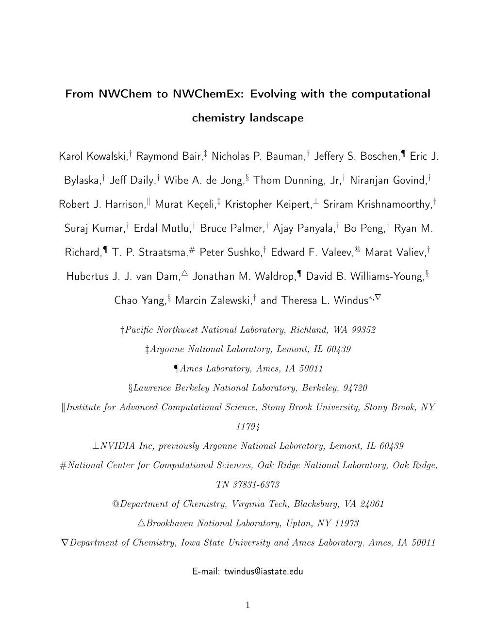 From Nwchem to Nwchemex: Evolving with the Computational