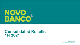 Consolidated Results 1H 2021