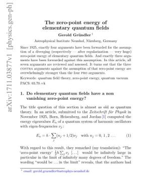 The Zero-Point Energy of Elementary Quantum Fields