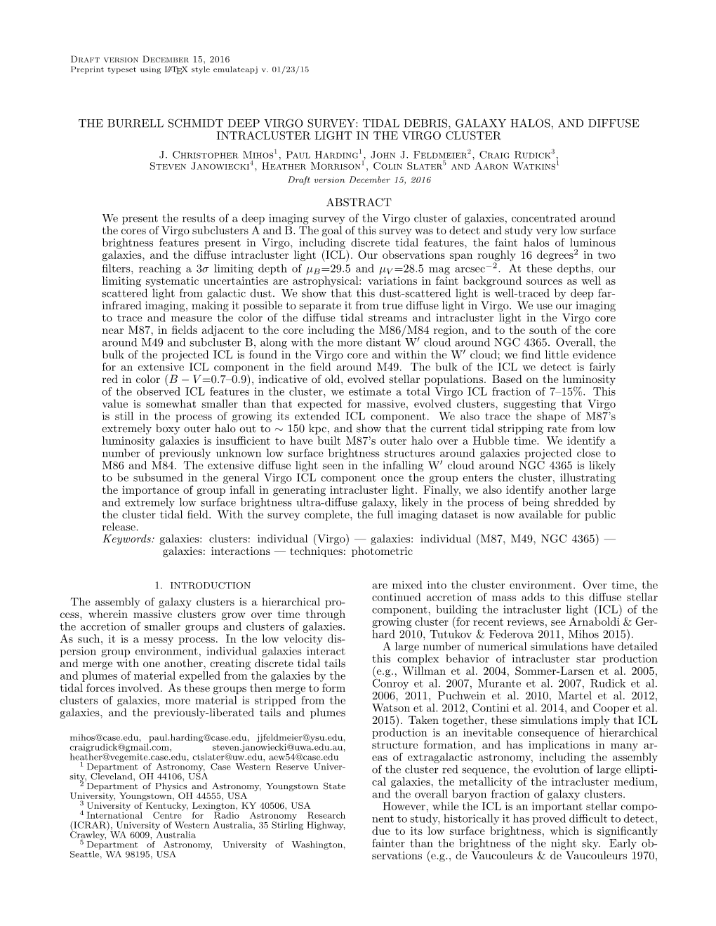 The Burrell Schmidt Deep Virgo Survey: Tidal Debris, Galaxy Halos, and Diffuse Intracluster Light in the Virgo Cluster J