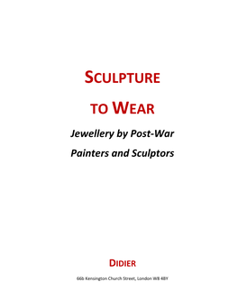 Sculpture to Wear