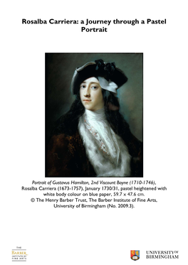 Rosalba Carriera: a Journey Through a Pastel Portrait