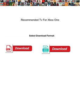 Recommended Tv for Xbox One