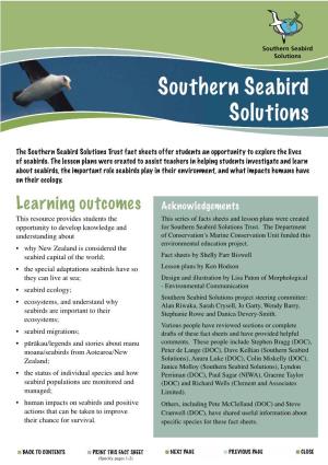 Southern Seabird Solutions All Fact Sheets