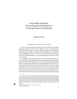 Toward Empowered Deliberation in Chicago Schools and Policing