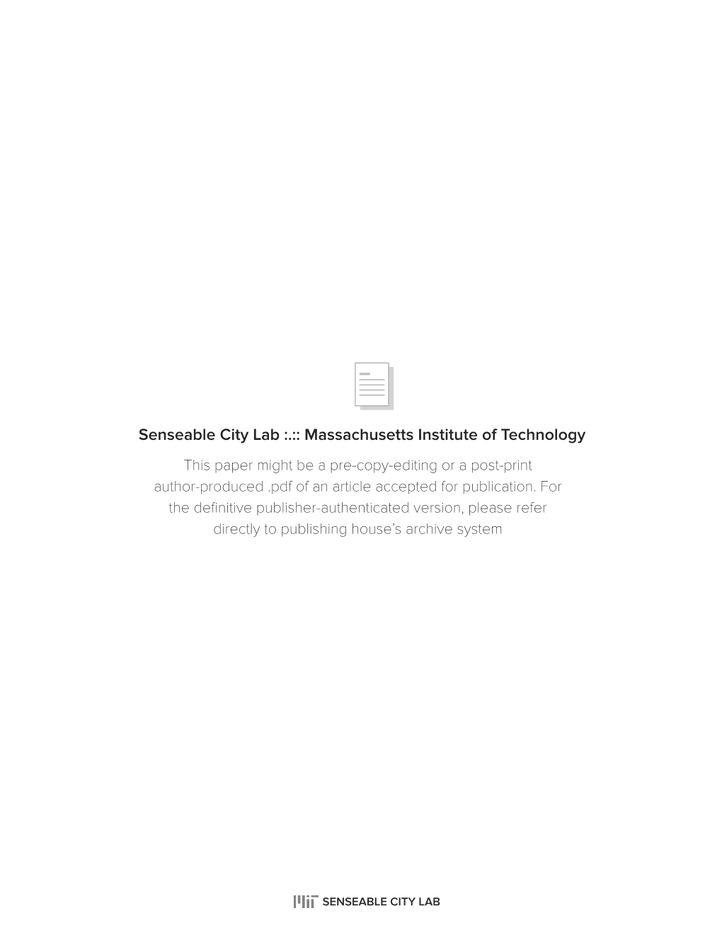 Senseable City Lab :.:: Massachusetts Institute of Technology