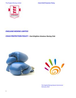 England Boxing Limited Child Protection Policy