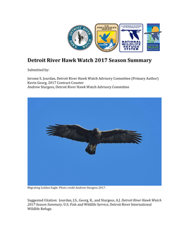 Detroit River Hawk Watch 2017 Season Summary