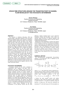 Space-Time Structure Around the Transition Point in Channel Flow Revealed by the Stochastic Determinism