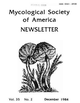 Mycological Society of America NEWSLETTER