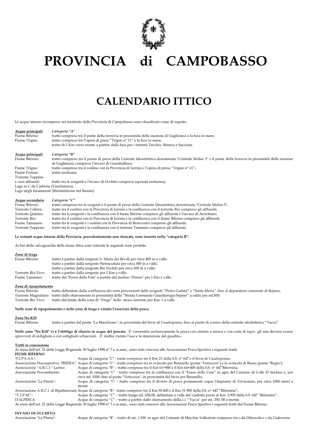 Scarica Il Nuovo Calendario Ittico