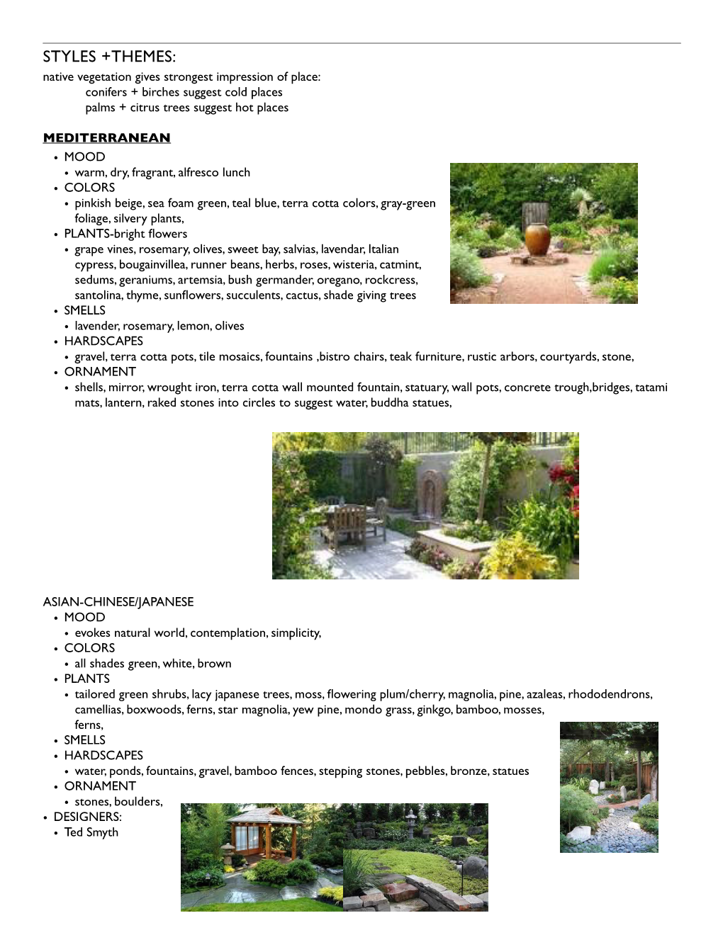 Garden Styles + Themes