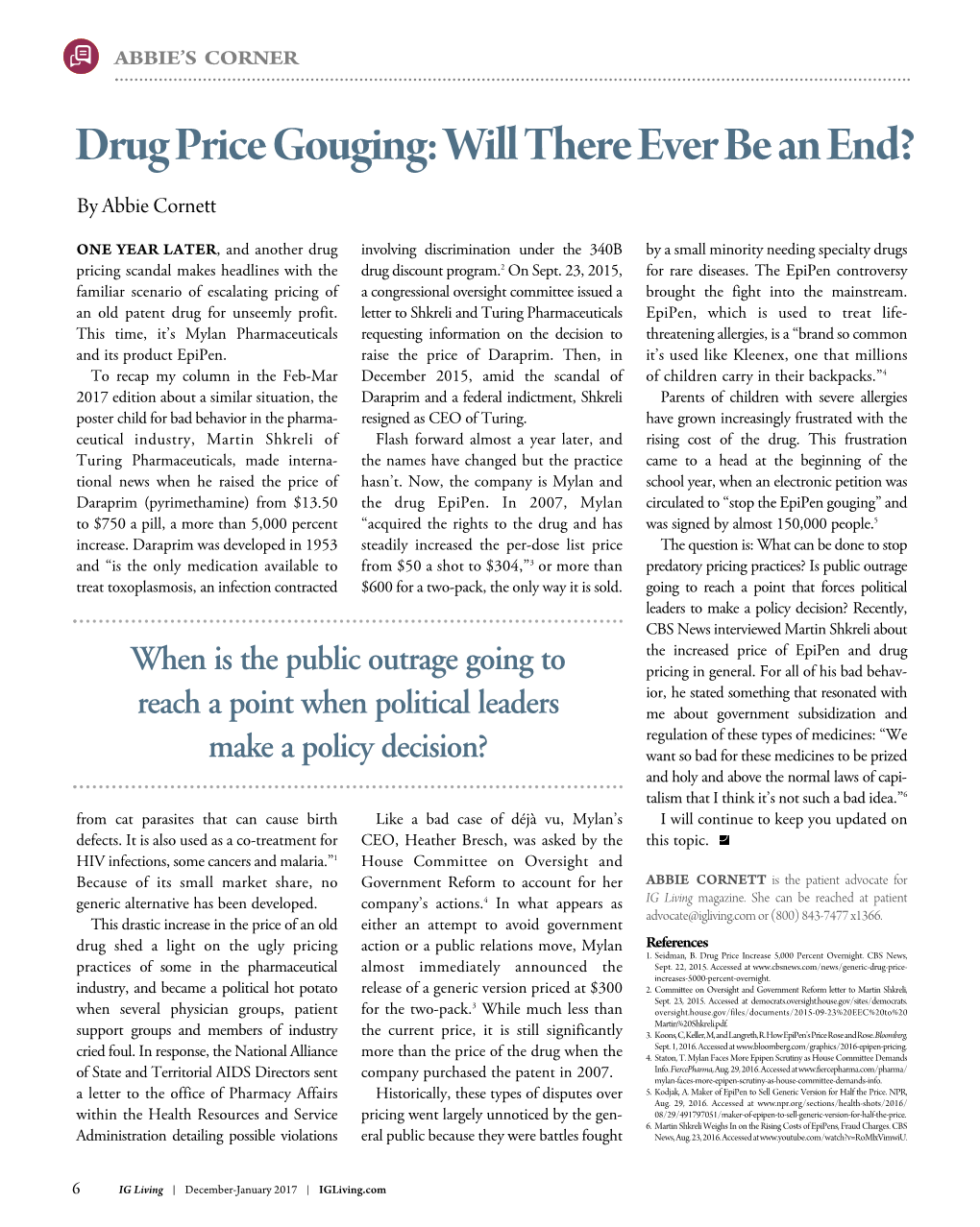 Drug Price Gouging: Will There Ever Be an End?