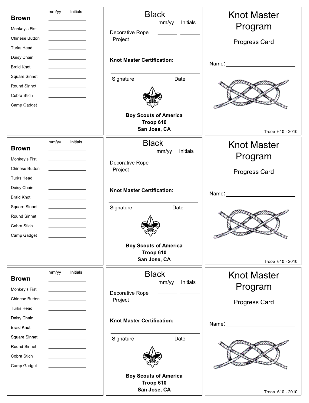 Knot Master Program Knot Master Program Knot Master Program