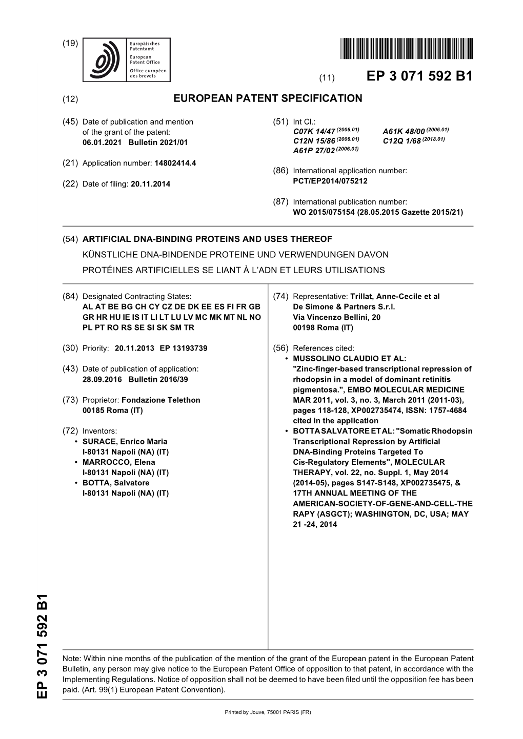 Artificial Dna-Binding Proteins and Uses Thereof