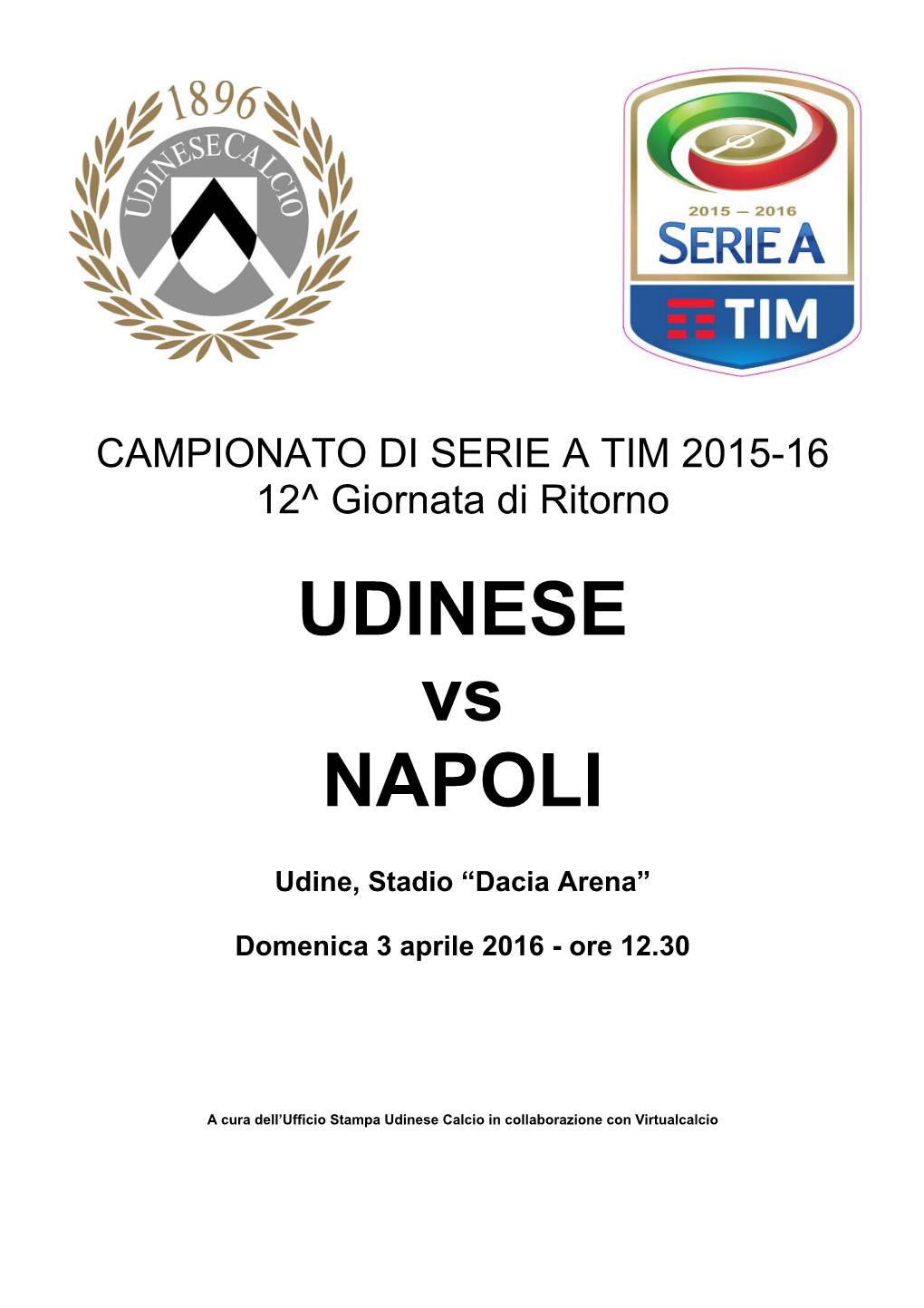 UDINESE Vs NAPOLI