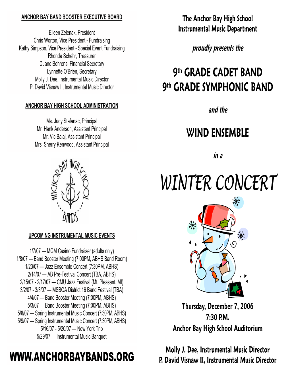 Winter Program (12.07.06)