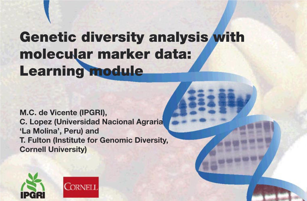 Genetic Diversity Analysis with Molecular Marker Data