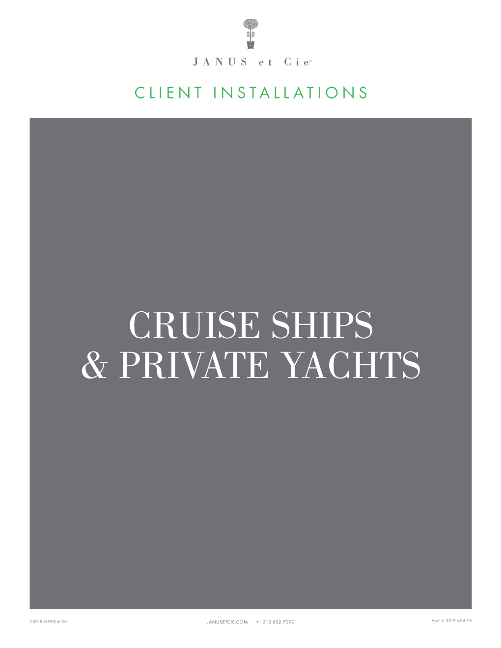 Cruise Ships & Private Yachts