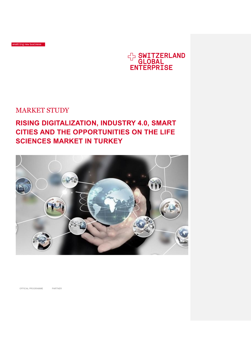 Market Study Rising Digitalization, Industry 4.0, Smart Cities and the Opportunities on the Life Sciences Market in Turkey