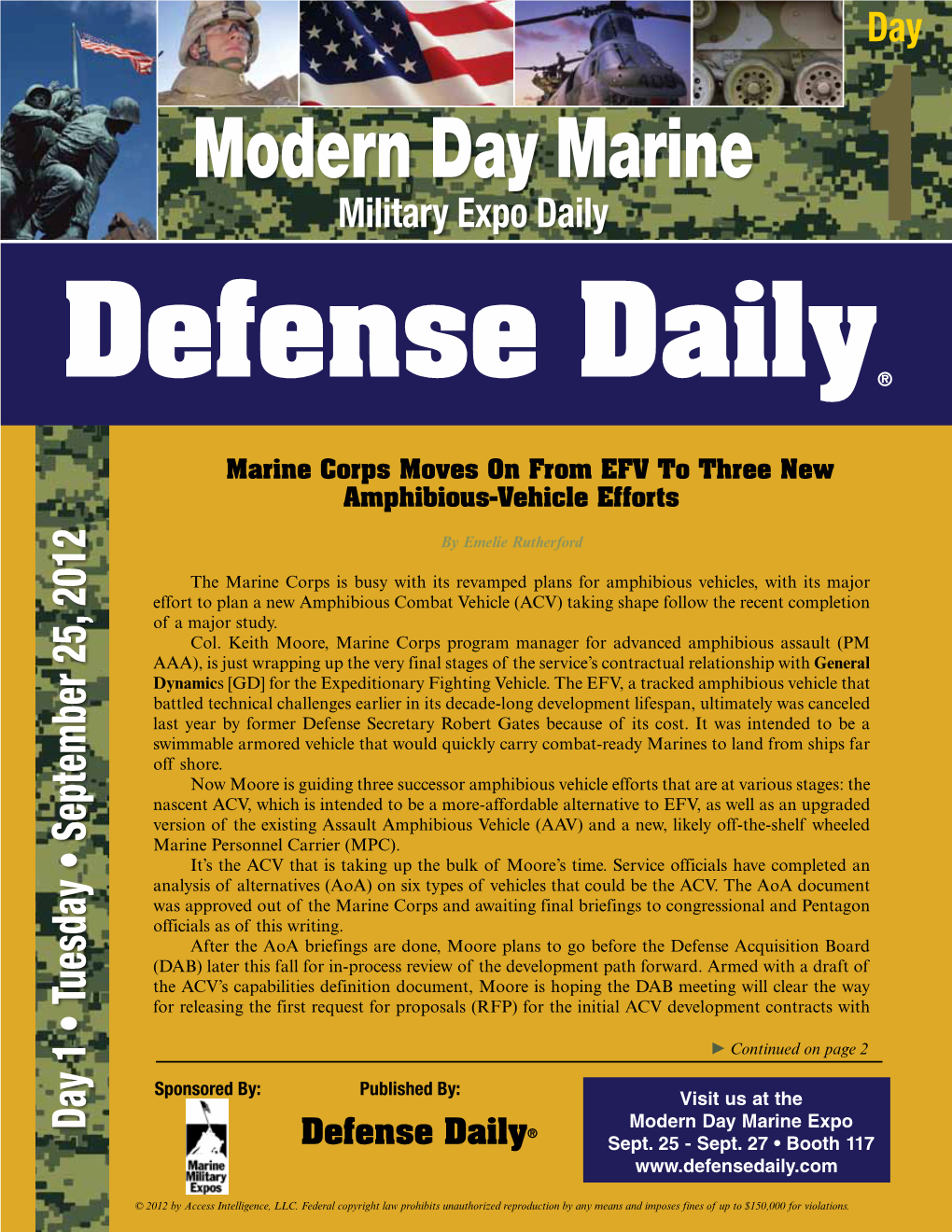 Modern Day Marine Military Expo Daily 1