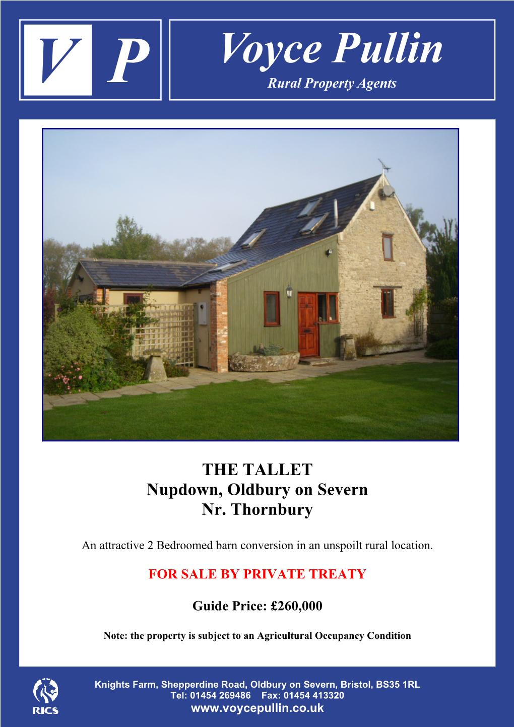 THE TALLET Nupdown, Oldbury on Severn Nr. Thornbury