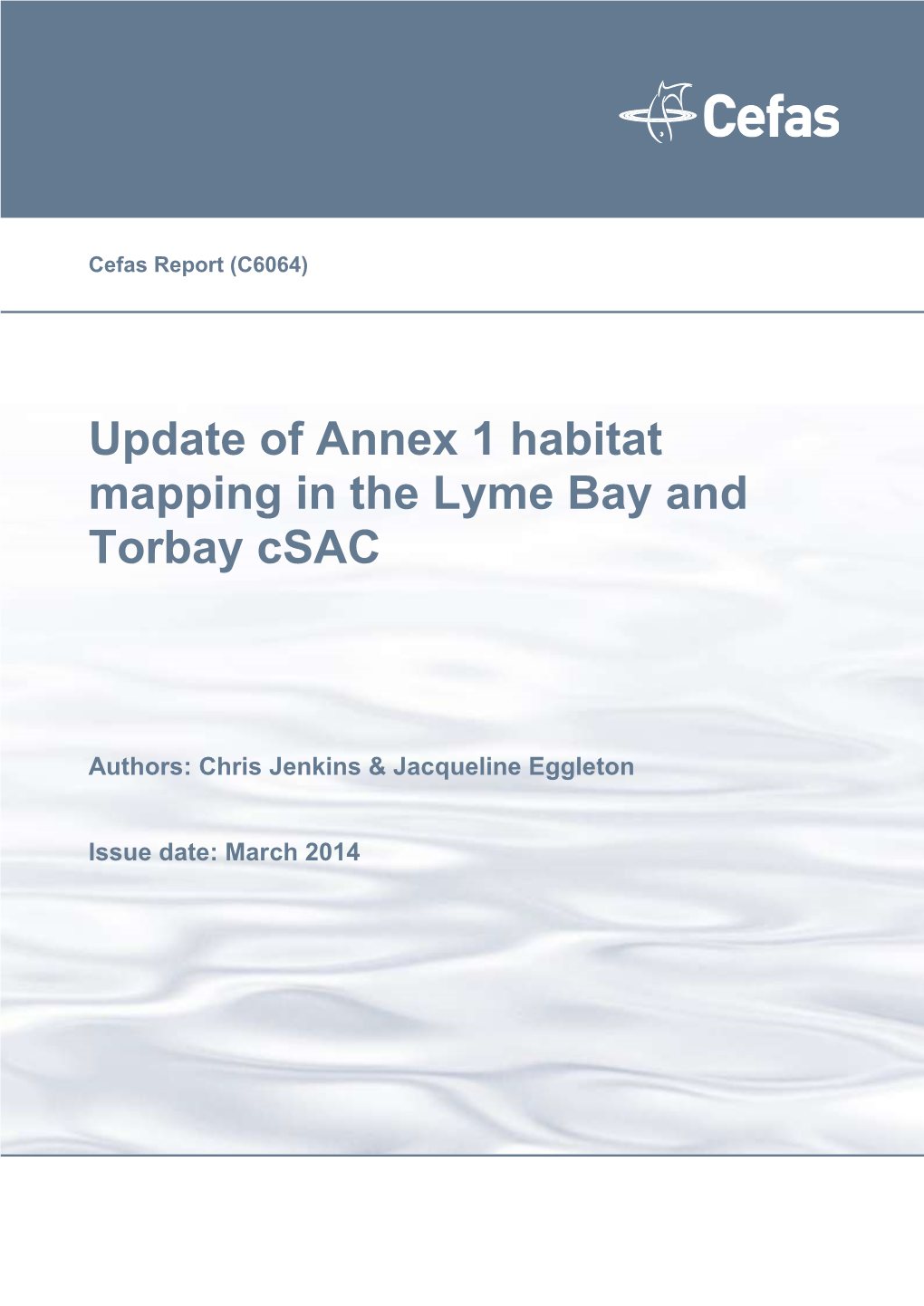 Update of Annex 1 Habitat Mapping in the Lyme Bay and Torbay Csac