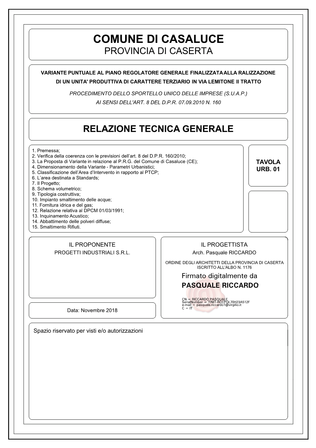 Relazione Tecnica Generale