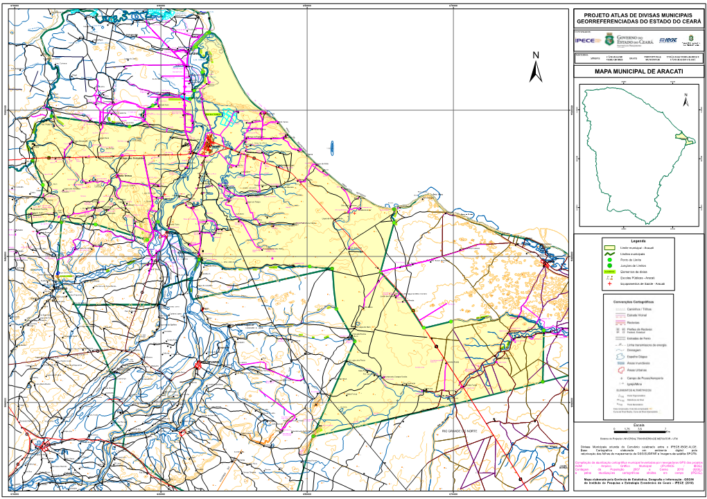 MAPA MUNICIPAL DE ARACATI N Mm