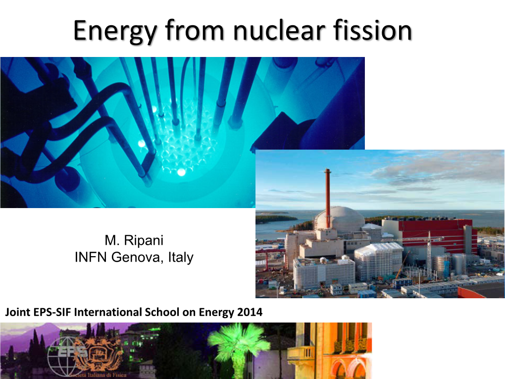 Energy from Nuclear Fission