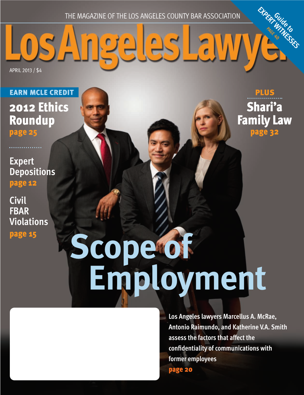Los Angeles Lawyer April 2013 CONG RATUL ATIONS