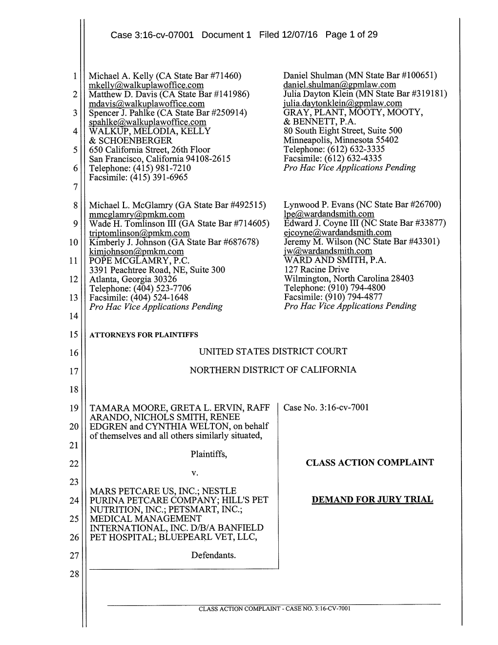 CA State Bar #71460) Daniel Shulman (MN State Bar #100651) Mkelly@Walkuplawoffice.Com Daniel.Shulman@Gpmlaw.Com 2 Matthew D