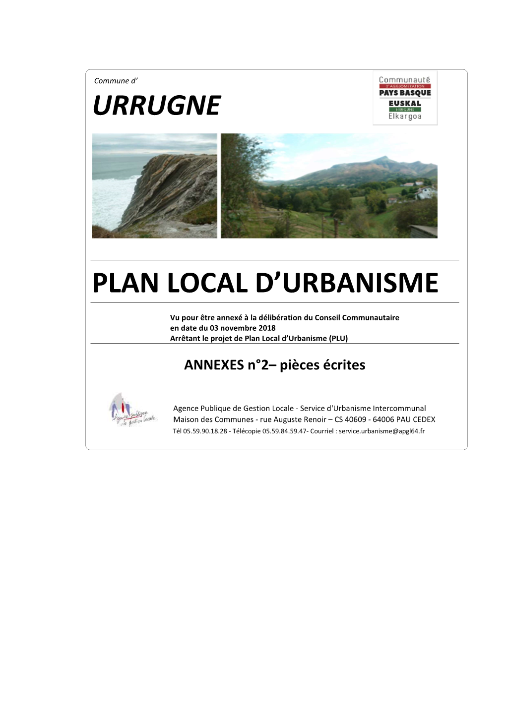 Urrugne Plan Local D'urbanisme