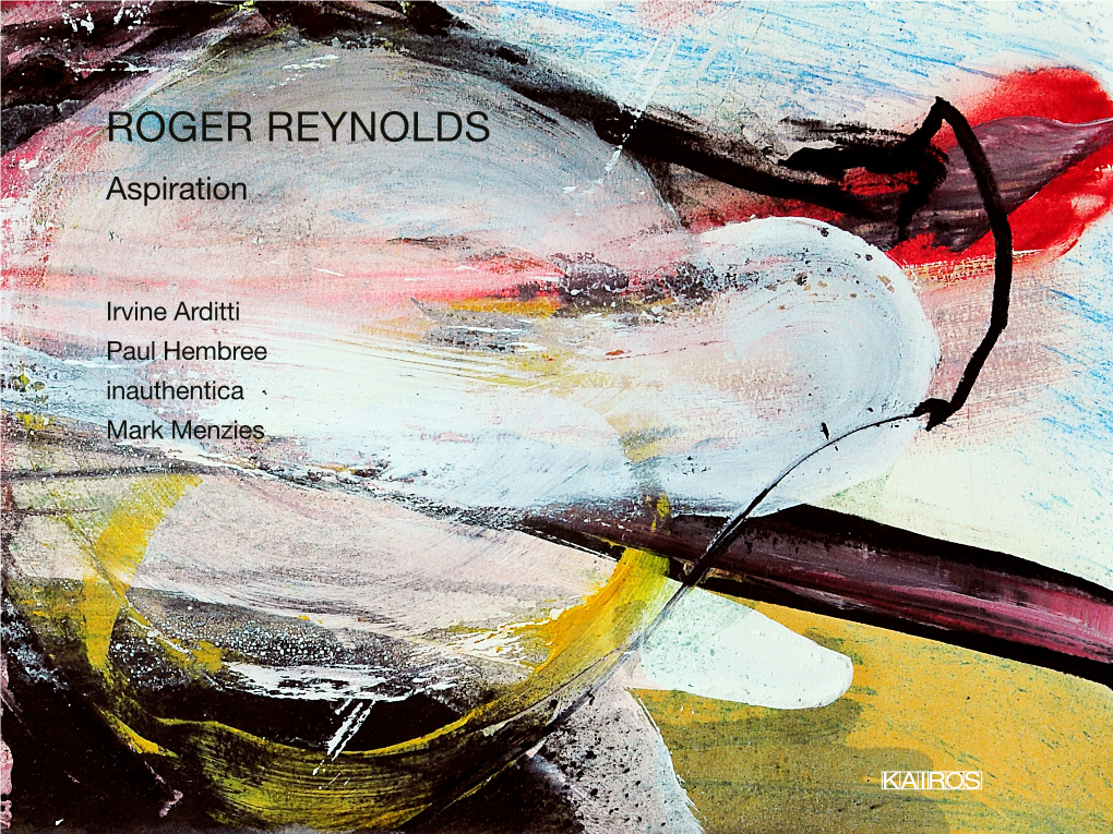 ROGER REYNOLDS Aspiration