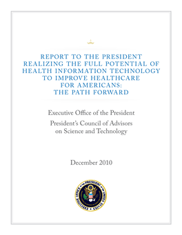 Executive Office of the President President's Council of Advisors On