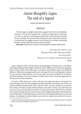 James Mangold's Logan. the End of a Legend