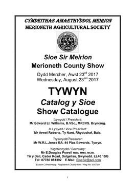 Catalog Y Sioe Show Catalogue