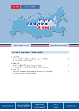 RUSSIAN ANALYTICAL DIGEST No