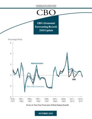 CBO's Economic Forecasting Record