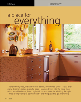 Resene Habitat Magazine Issue 6: a Renovated and Enlarged Kitchen