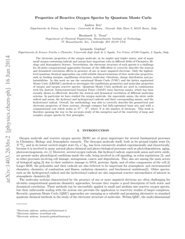 Arxiv:1403.2636V2 [Physics.Chem-Ph] 16 Jun 2014