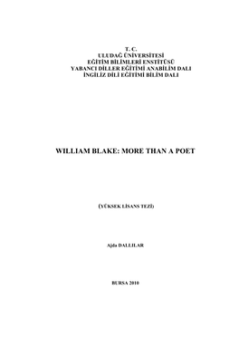 William Blake: More Than a Poet