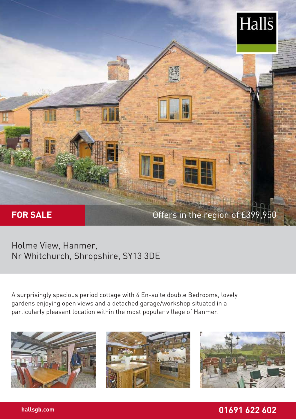 Holme View, Hanmer, Nr Whitchurch, Shropshire, SY13 3DE 01691 622