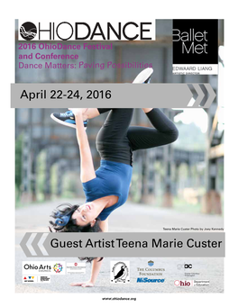 April 22-24, 2016 Guest Artist Teena Marie Custer