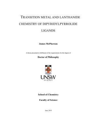 Transition Metal and Lanthanide Chemistry of Dipyridylpyrrolide Ligands