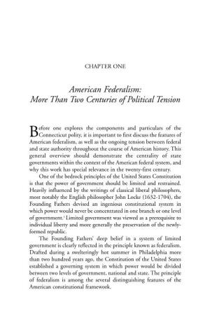 American Federalism: More Than Two Centuries of Political Tension